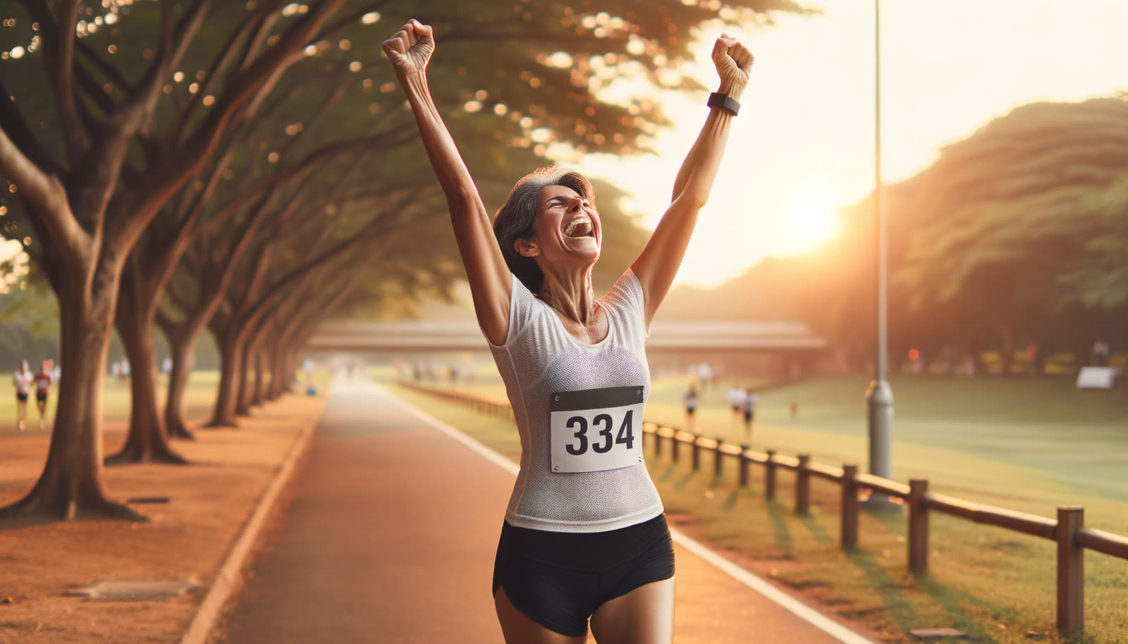 Corredor completando primeiros 5km